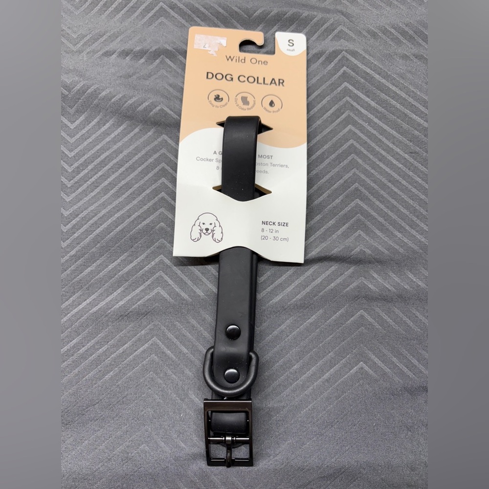 Wild One Black Dog Collar NWT Size Small